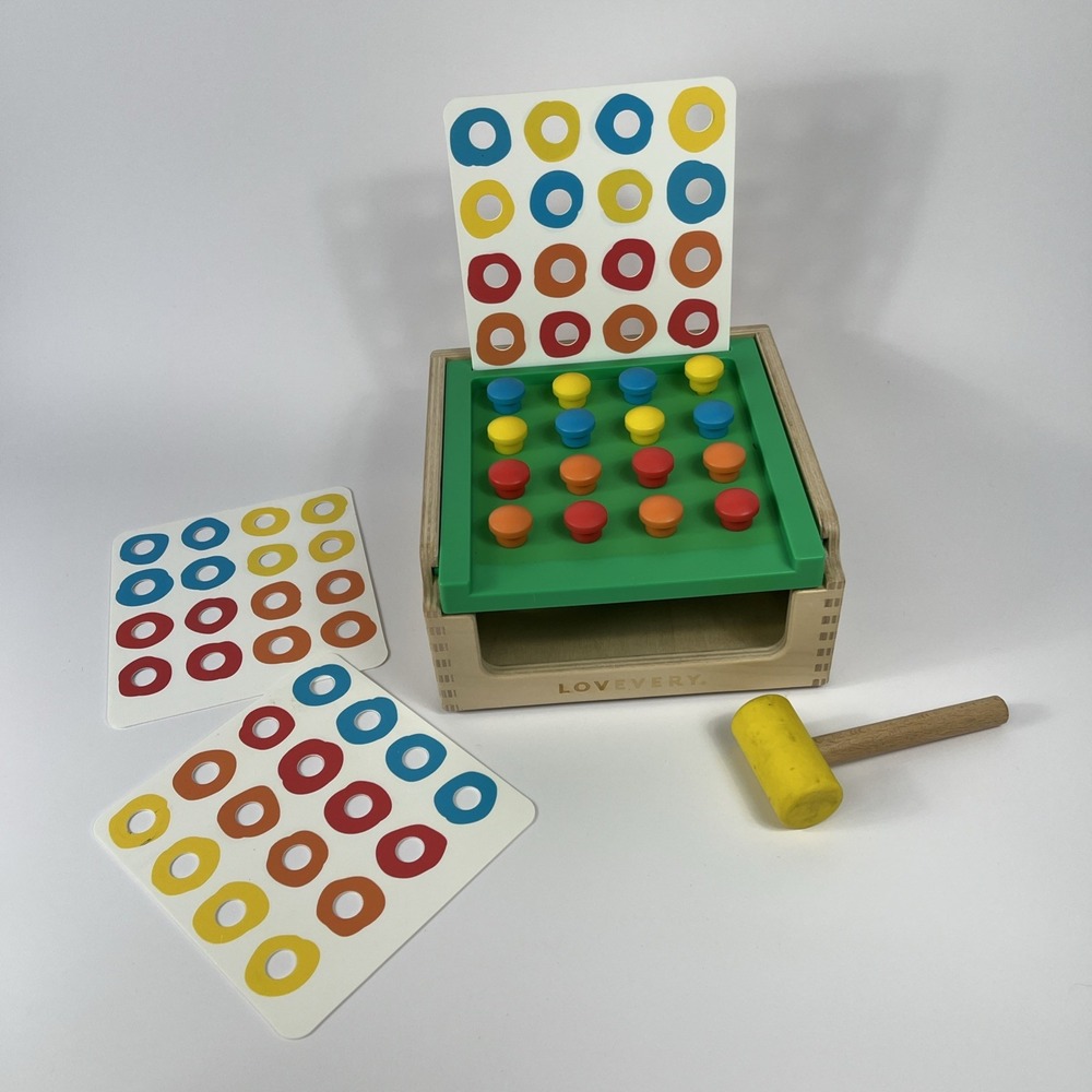 Lovevery Full Set Toddler Baby Toy Match & Tap Hammer Box‎ From Investigator Kit
